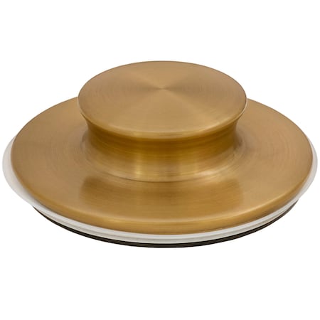 Ruvati Plug Stopper Lid for Extended Deep Garbage Disposal Flange Brushed Gold Satin Brass RVA1006GG